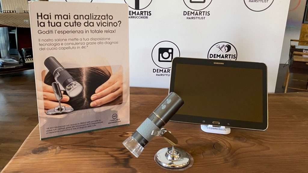parrucchiere Demarti Castiglione Olona microcamera per capelli